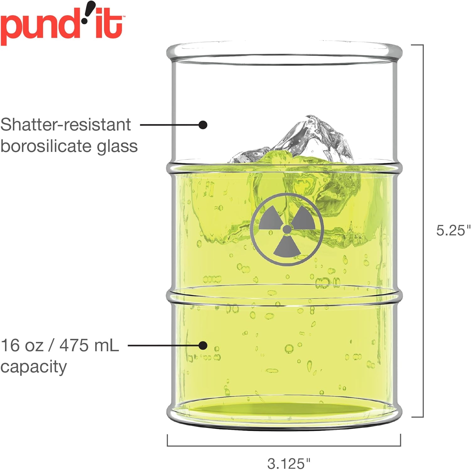 Pundit Polluted Shatter-Resistant Halloween Drink Glasses, Set of 2