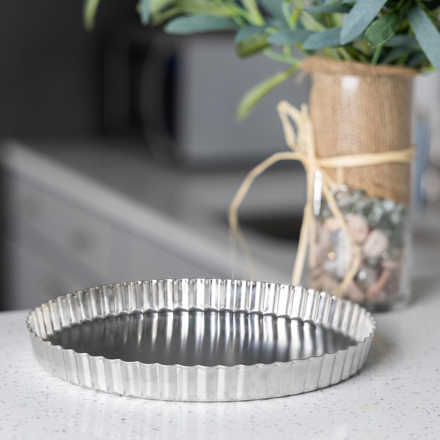 Fox Run 9" Stainless Steel Solid Bottom Tart/Quiche Pan