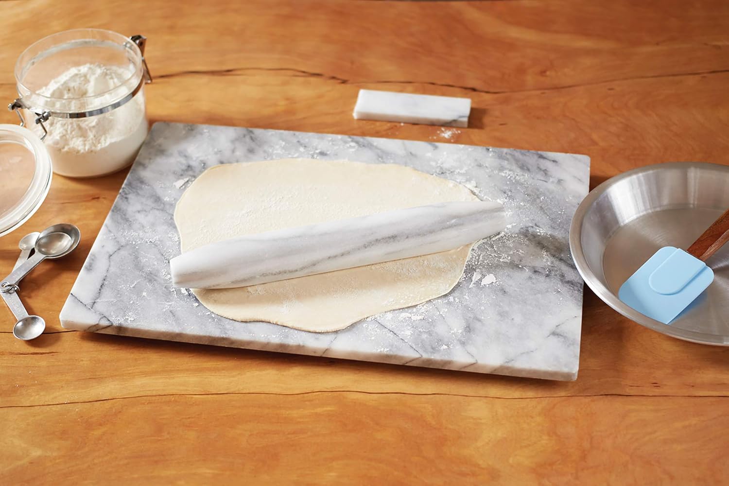 Fox Run Tapered White Marble French Rolling Pin