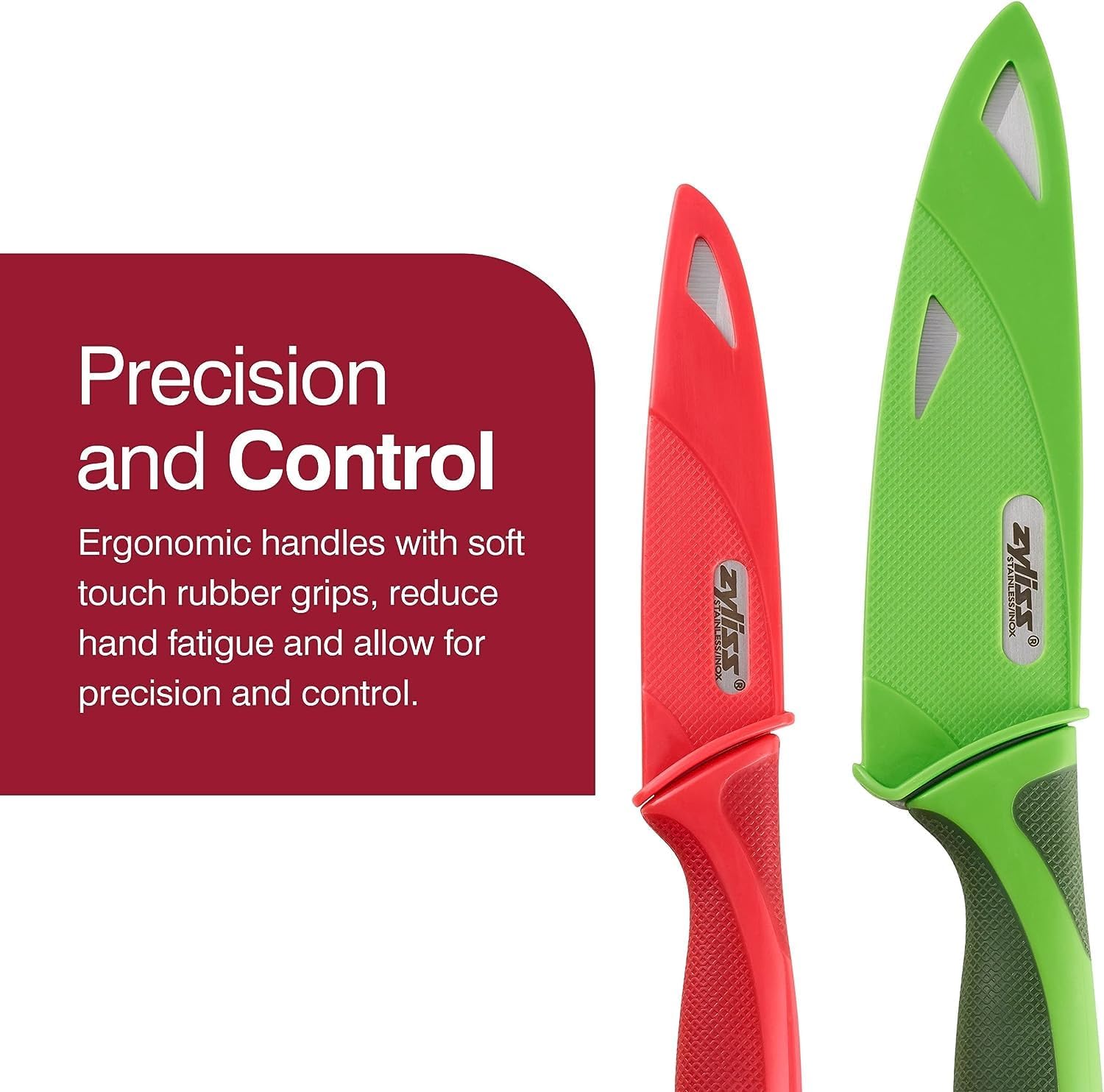 Zyliss Knife Set – 3pc (Paring / Serrated Paring / Utility) by Kitchen Niche