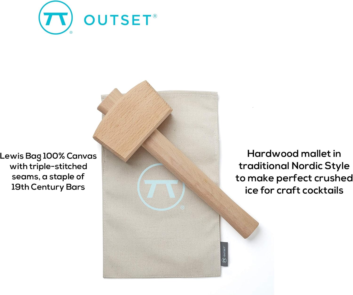 Outset Lewis Bag and Ice Mallet Bartender Kit – 2 Piece Set