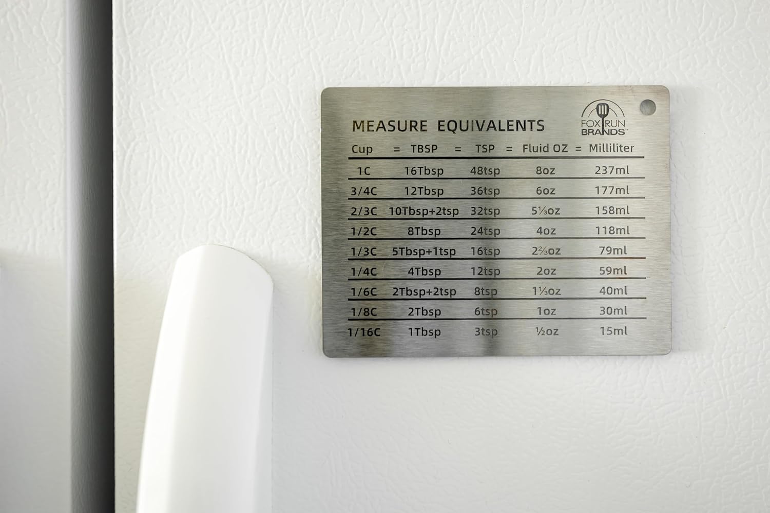 Fox Run Stainless Steel Measurement Magnet