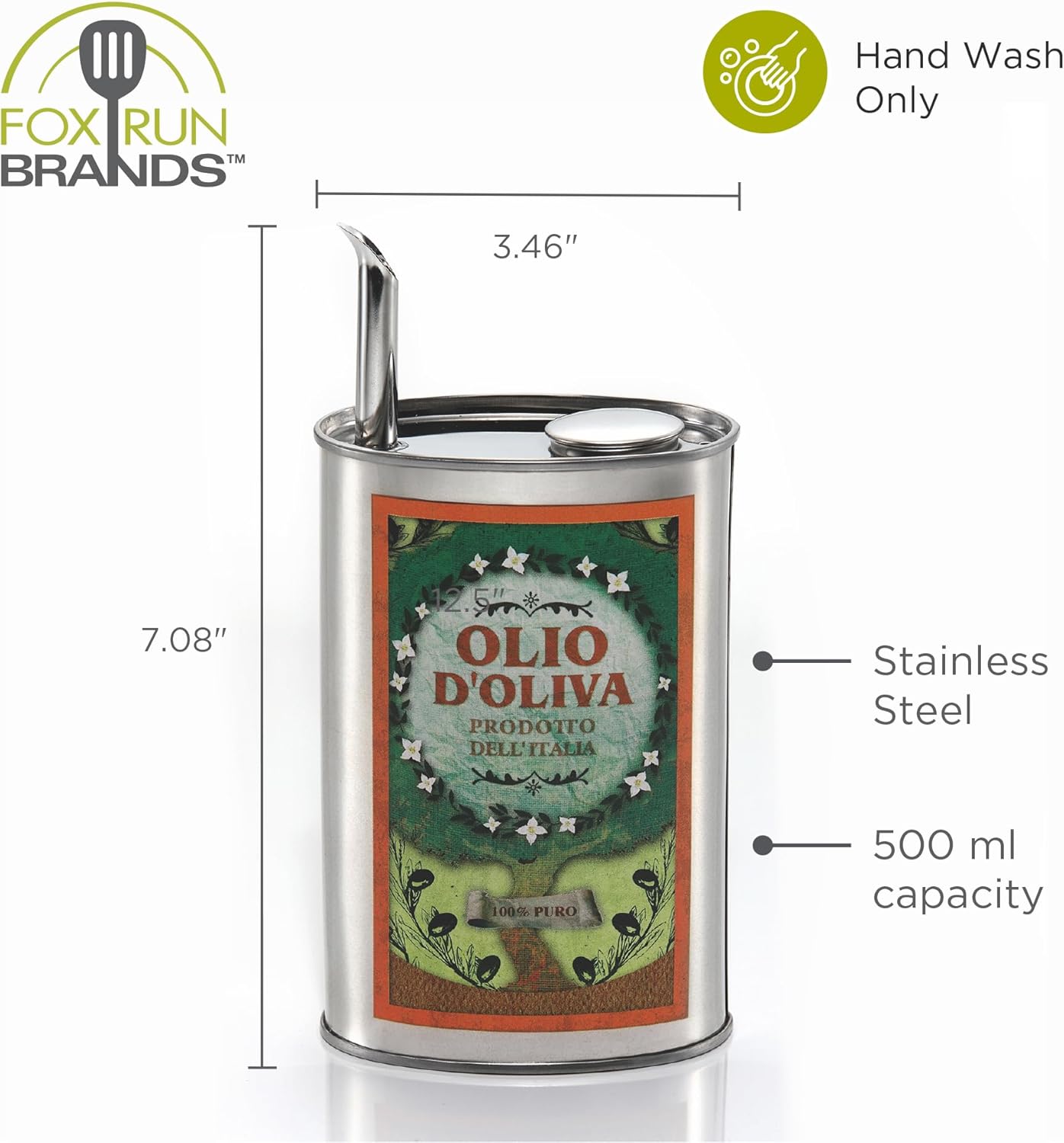 Fox Run Stainless Steel Olive Oil Can