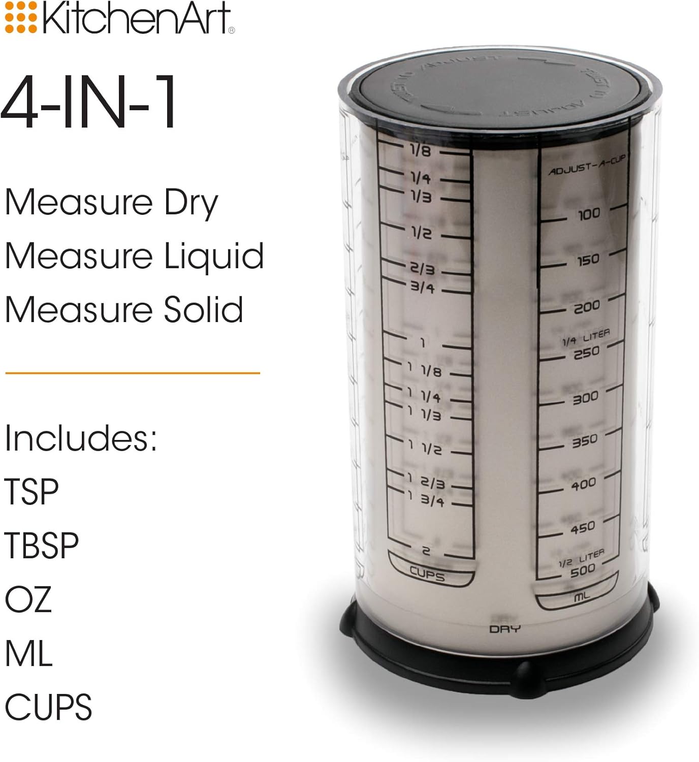 KitchenArt 2 Cup Adjust-A-Cup Measuring Cup