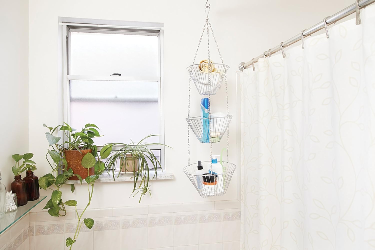 Fox Run Chrome Hanging Baskets