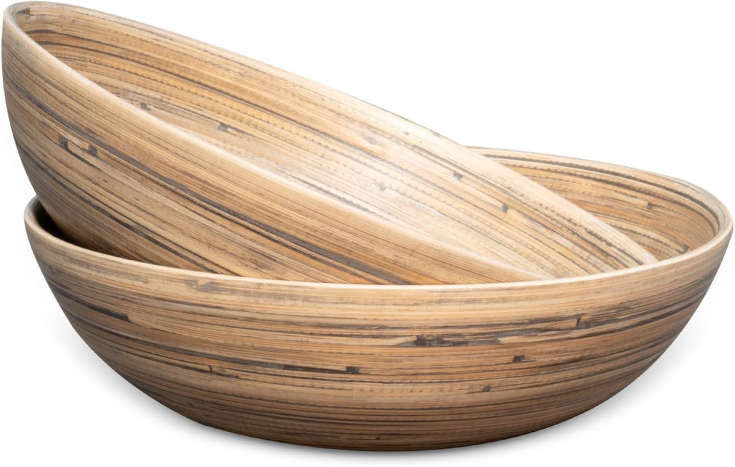 Joyce Chen Lexa Bamboo Salad Bowl – Black – 12 Inch – Set of 2