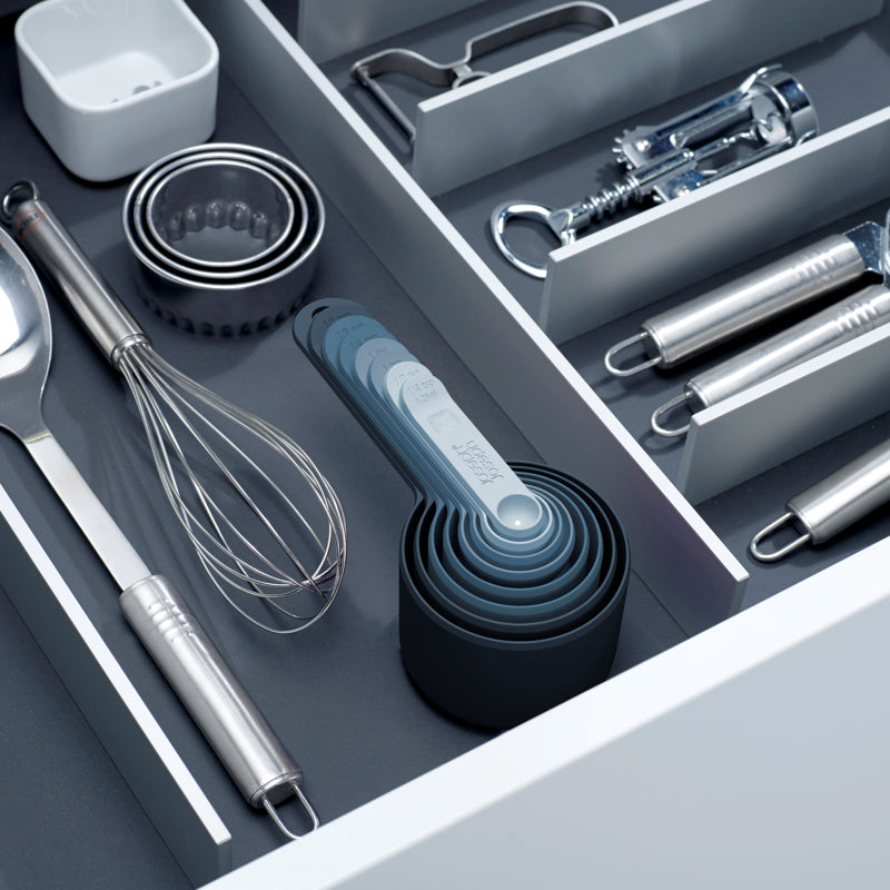 Joseph Joseph Nest 8-Piece Blue Measuring Cup & Spoon Set