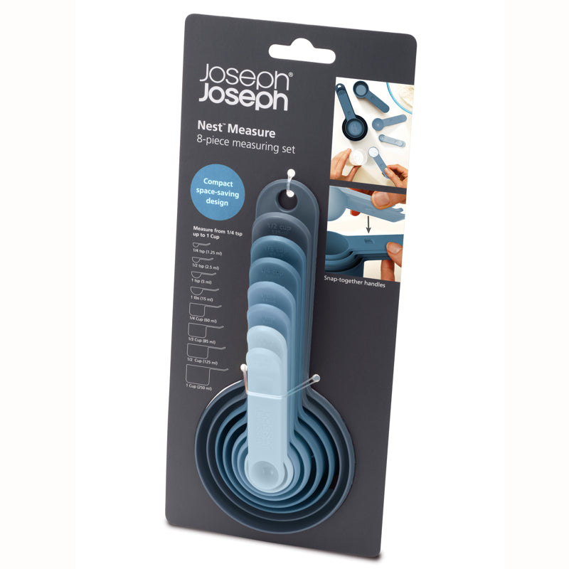 Joseph Joseph Nest 8-Piece Blue Measuring Cup & Spoon Set