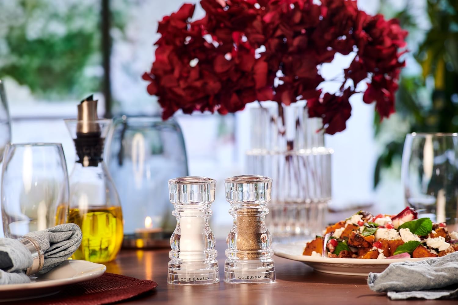 Cole & Mason London Pepper & Salt Shaker Set – Acrylic – 5" / 13 cm