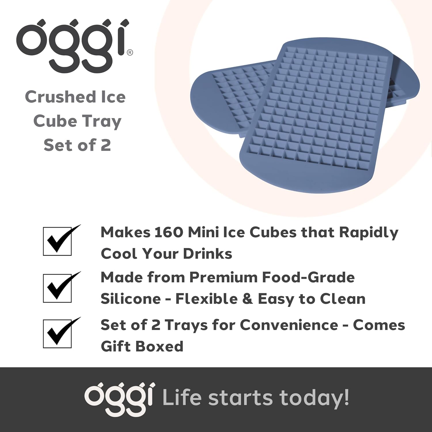 Oggi Set of 2 Crushed Ice Trays
