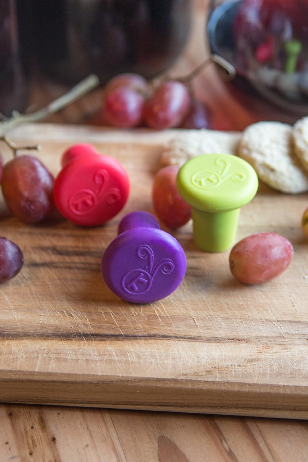 Outset Silicone Wine Stoppers – Set of 4