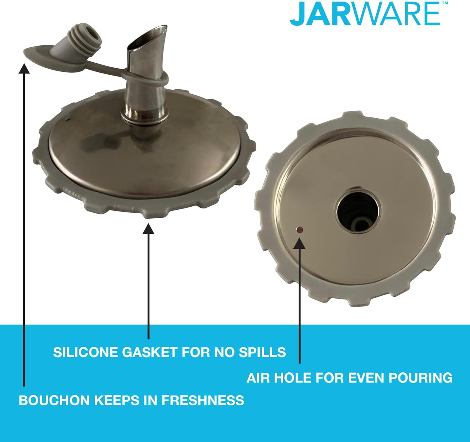 Jarware Stainless Steel Oil Cruet Lid