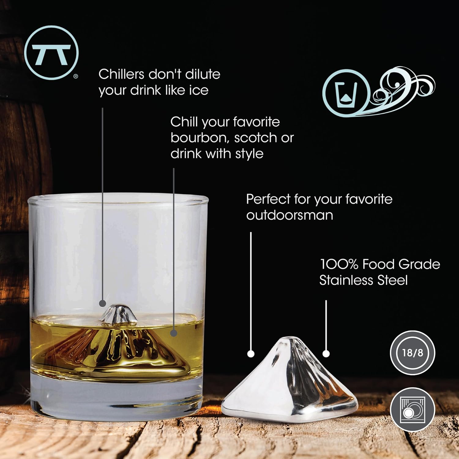 Outset Set of 2 Mountain Top Whiskey Chillers