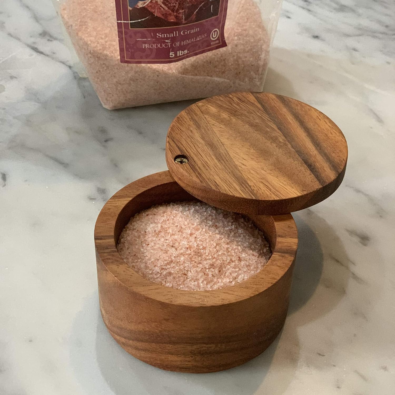 Ironwood Appalachian Acacia Wood Salt Cellar