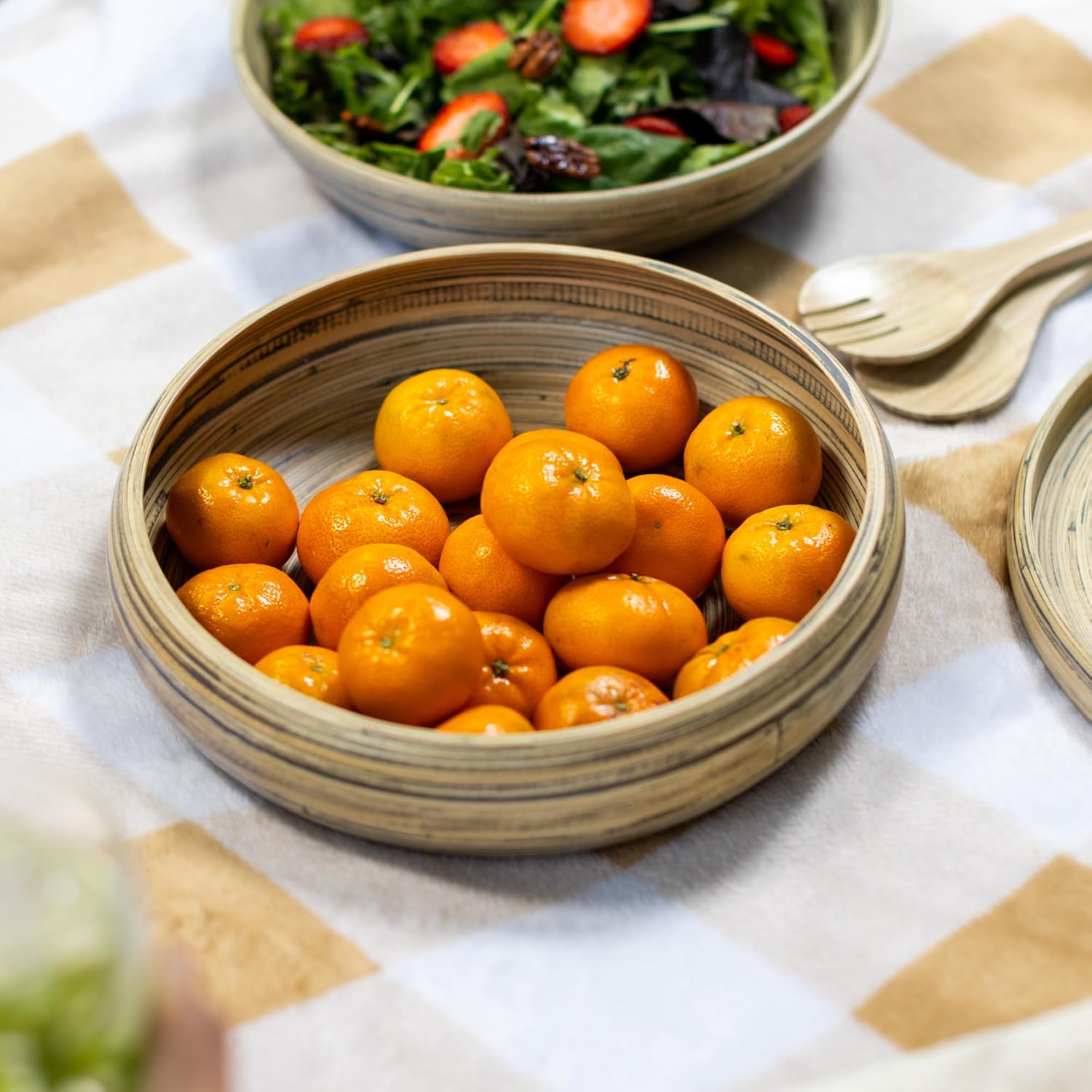 Joyce Chen Lexa Bamboo Fruit Bowl – Black – 12 Inch