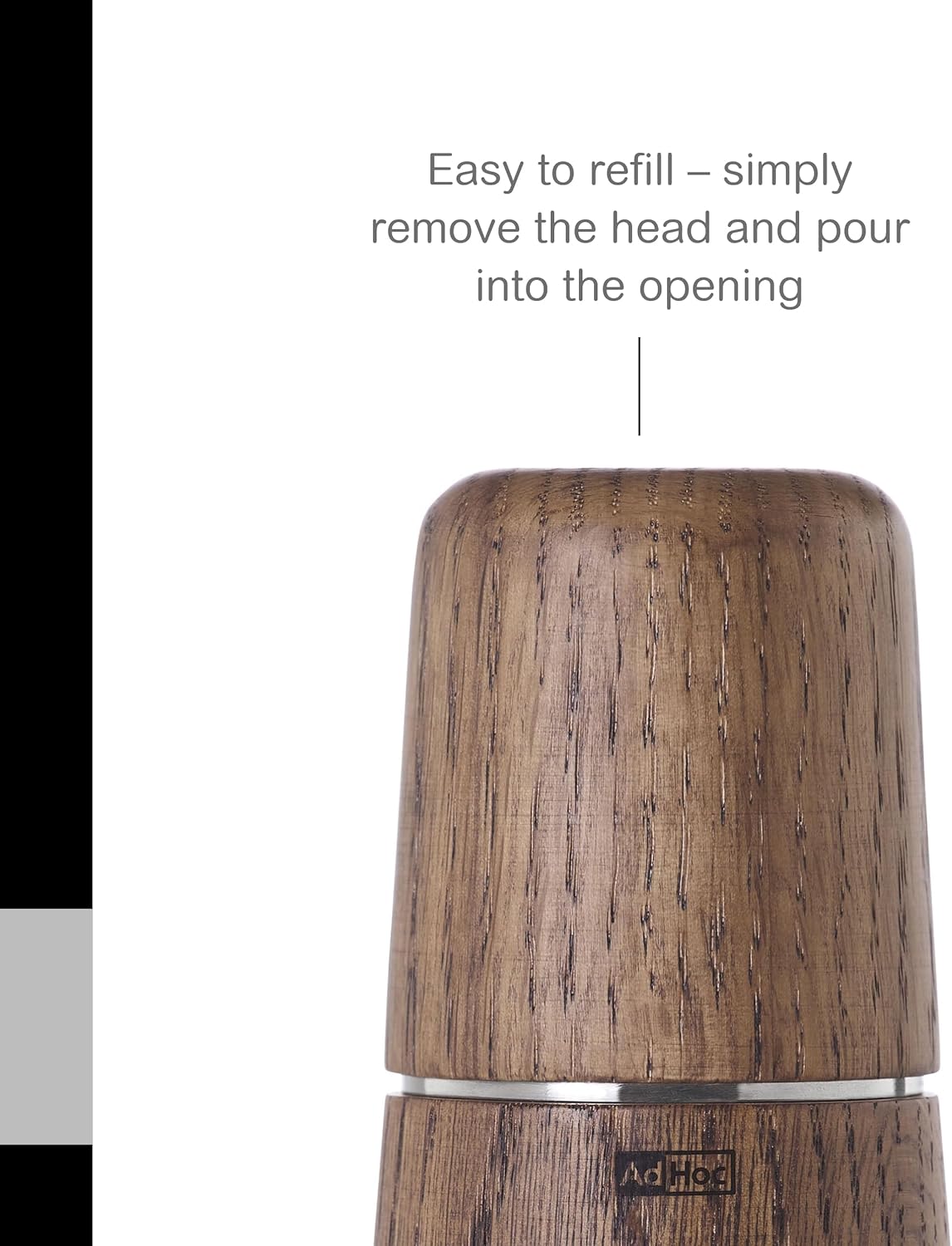 AdHoc Yono Salt and Pepper Mill – Dark Oak – 6" / 15 cm by Kitchen Niche