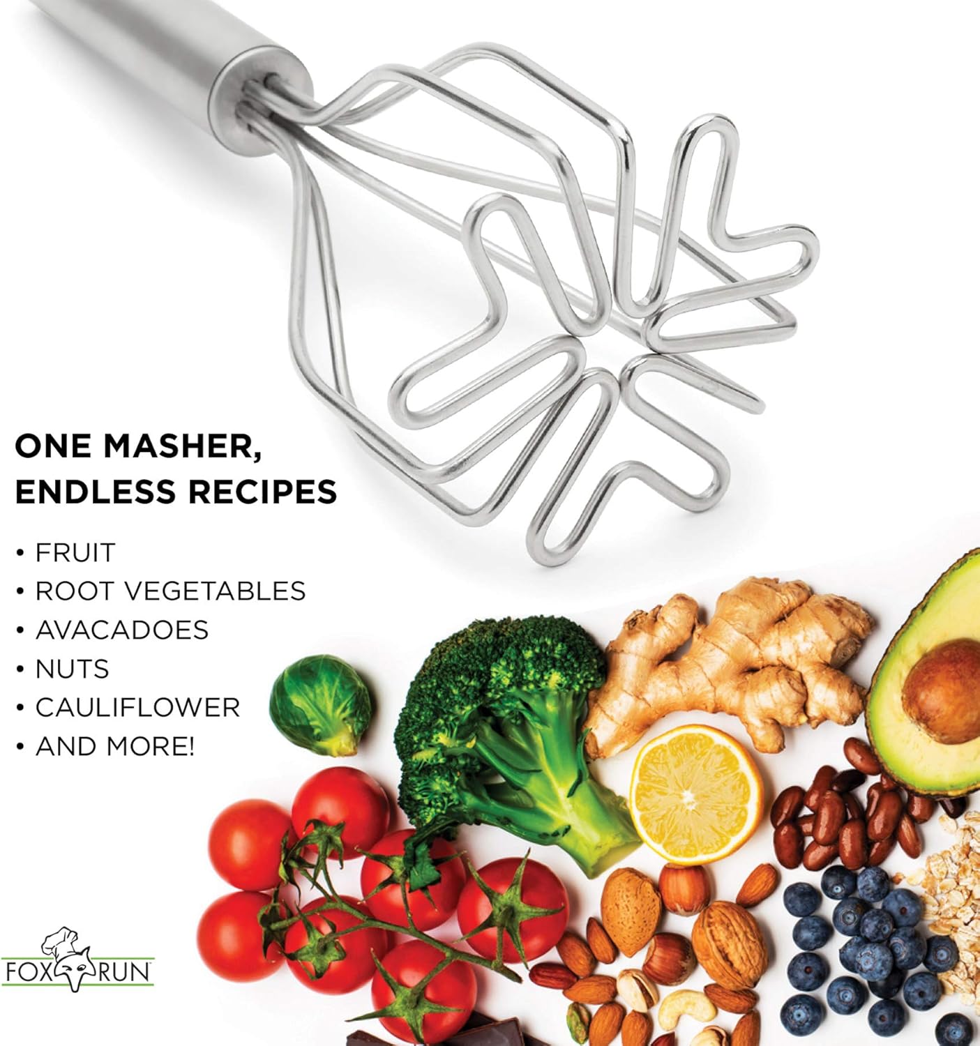 Fox Run Stainless Steel Potato Masher / Mixer