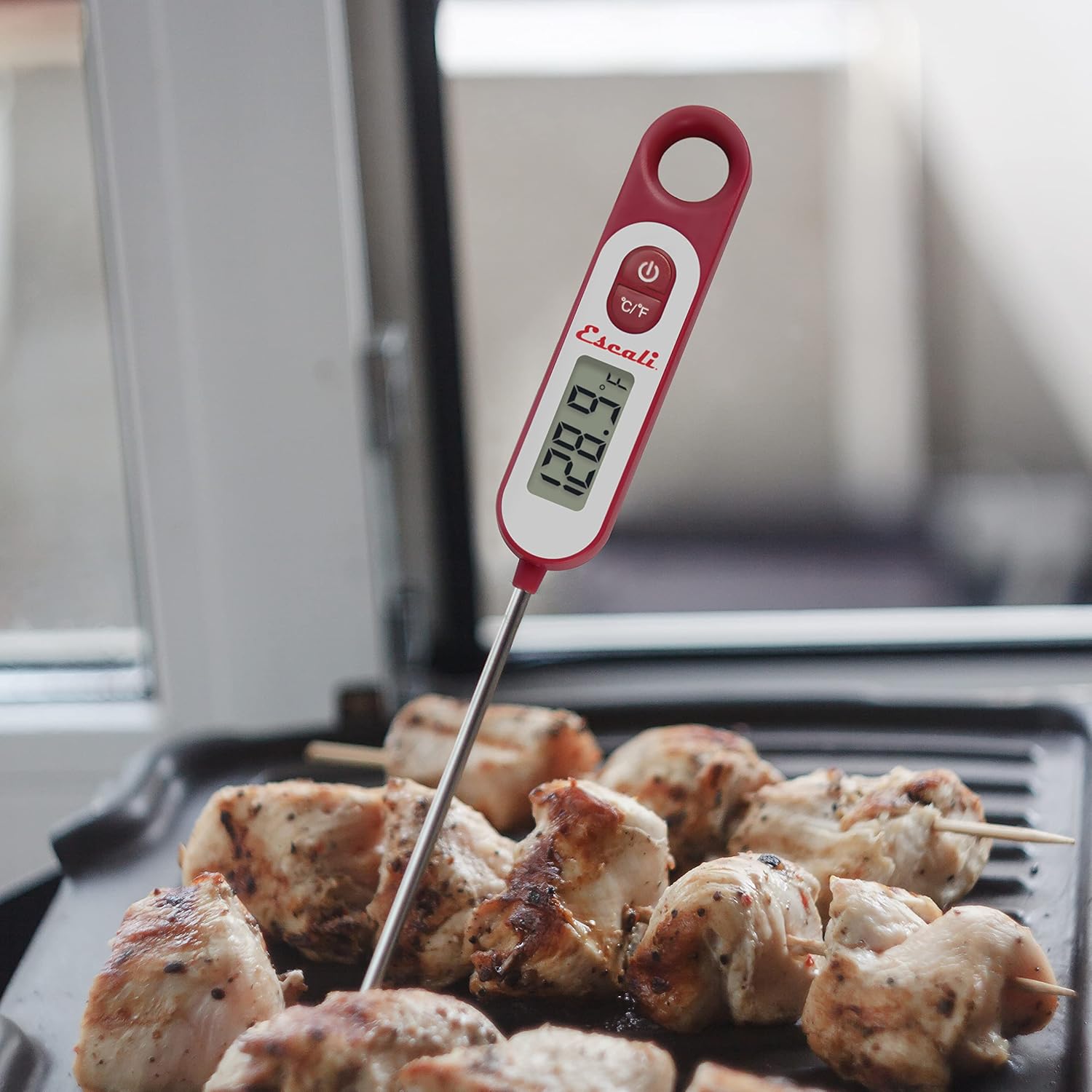 Escali Digital Long Stem Thermometer – Red