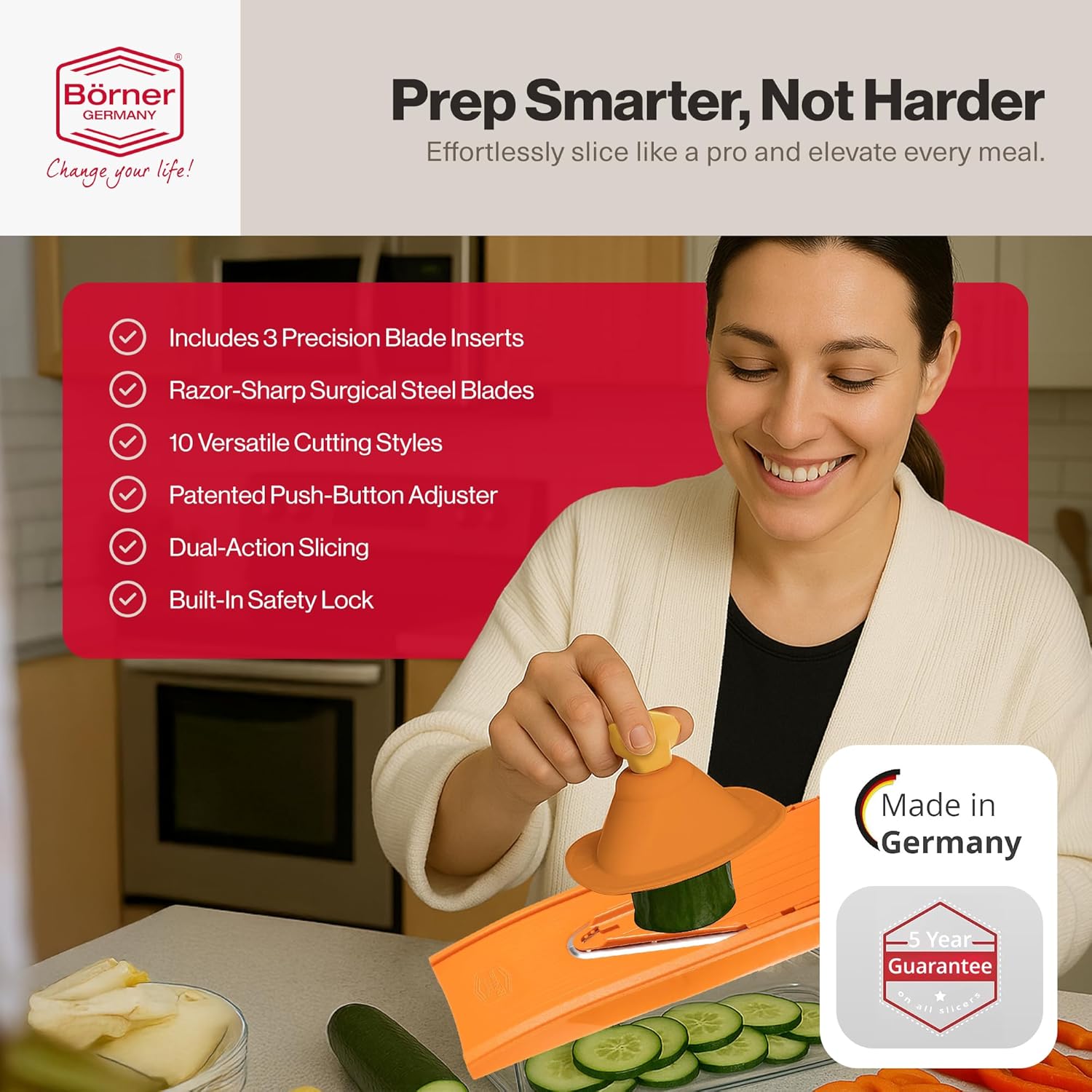Börner V-Slicer® Plus Mandoline – Orange