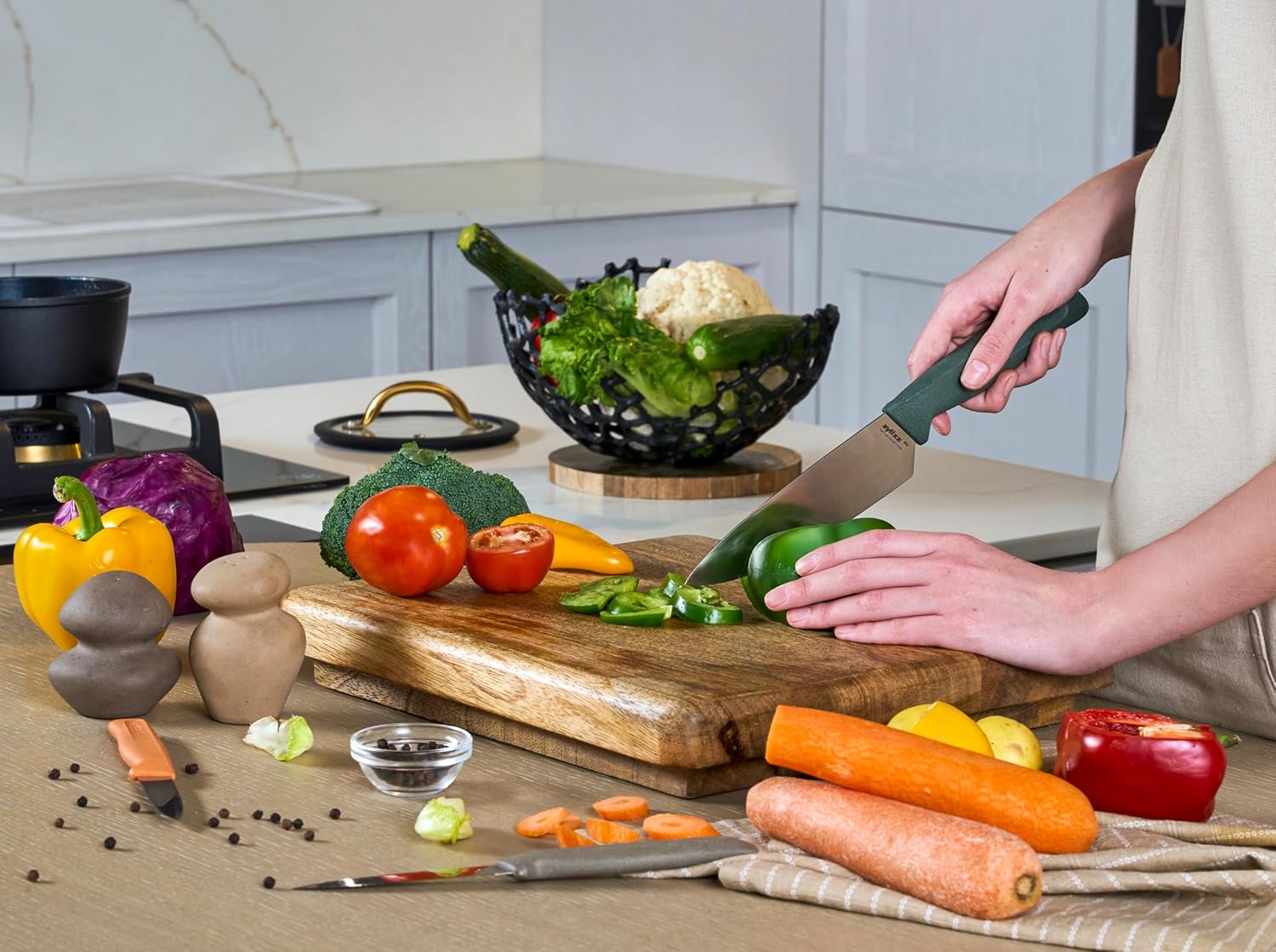 Zyliss 3 Pc Knife Set – Chef, Paring & Serrated Paring