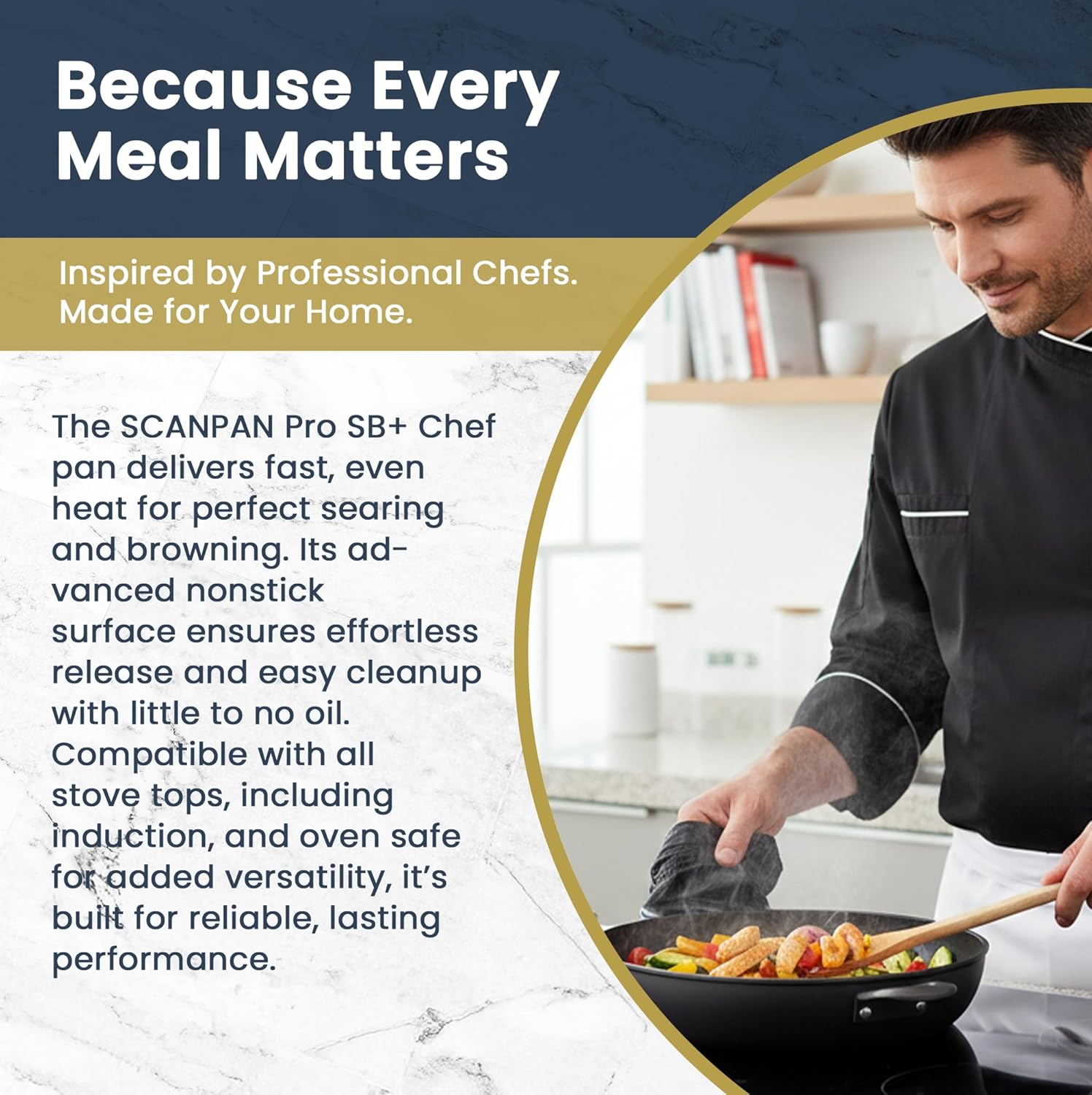 Scanpan Pro SB+ Induction Chef Pan with Lid – 32 cm / 4.0 L