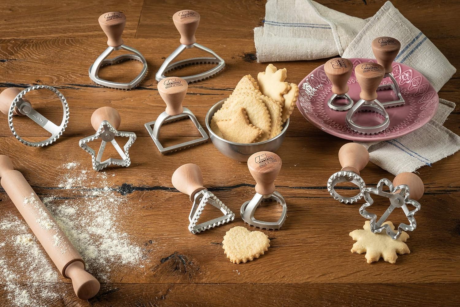 Marcato Ravioli Stamp Kit – Round & Square 58 mm Combo Set