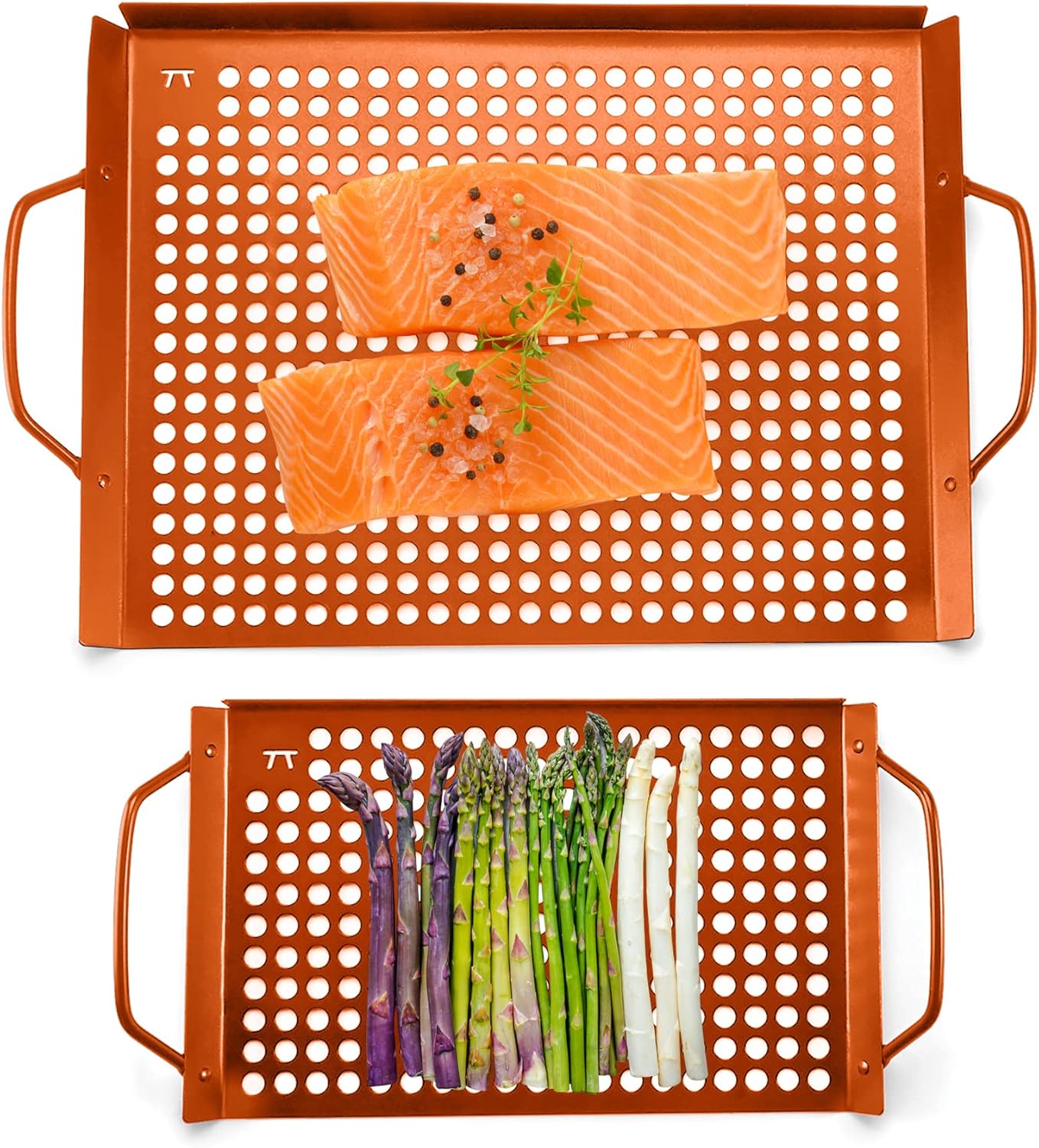 Outset Copper Non-Stick Grill Grid Set – 2 Piece by Kitchen Niche