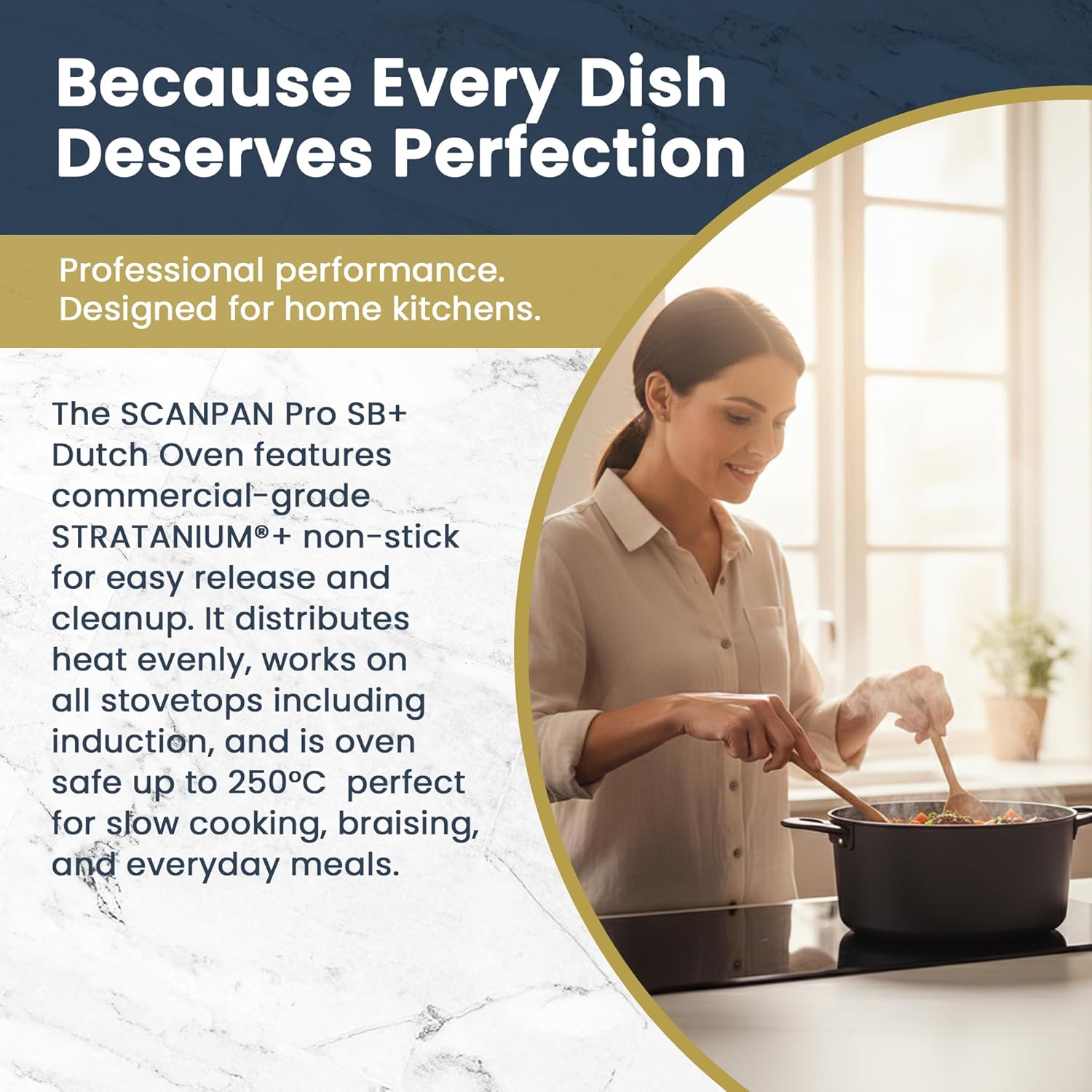 Scanpan Pro SB+ Induction Dutch Oven with Lid – 26 cm / 6.5 L