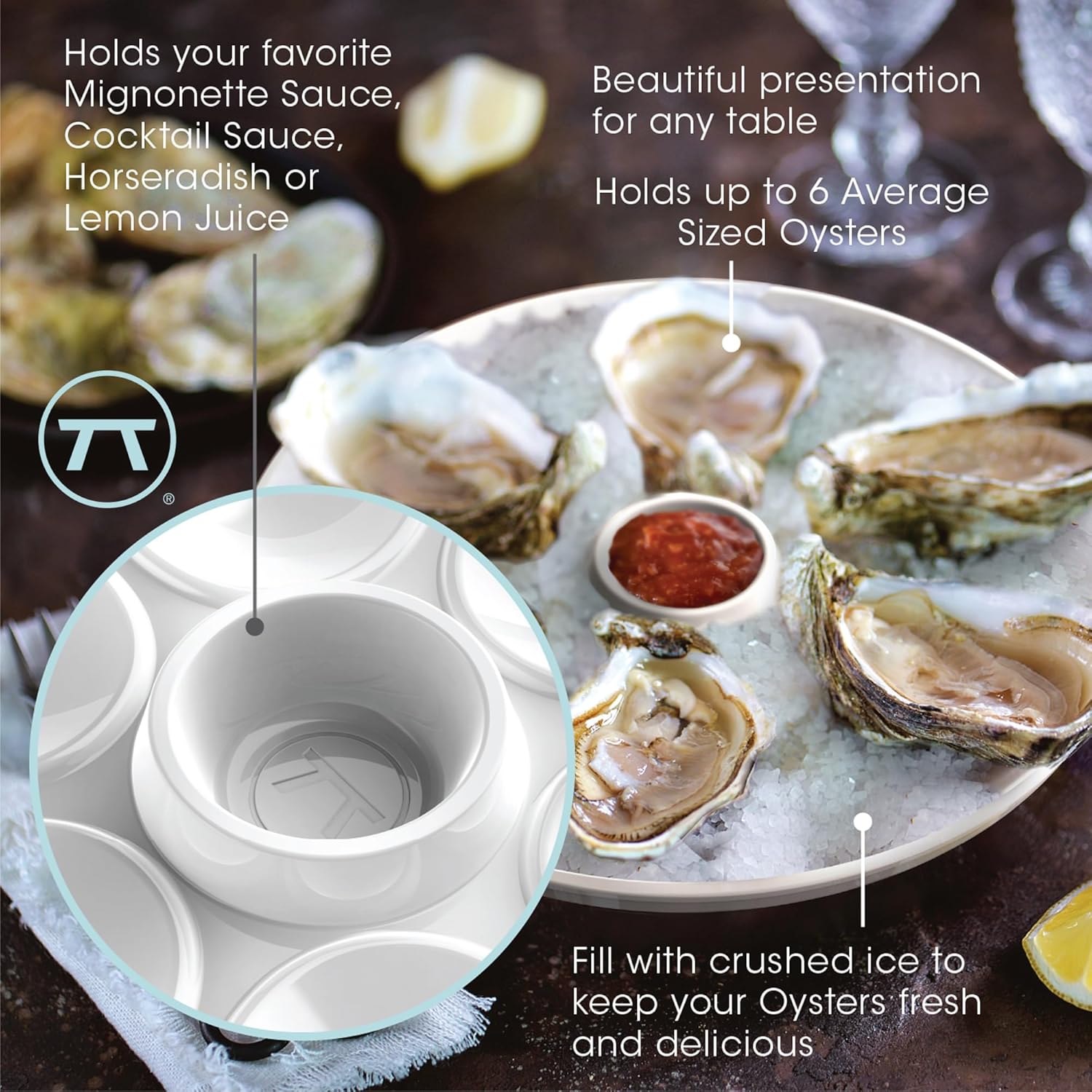 Outset Melamine Oyster Plate