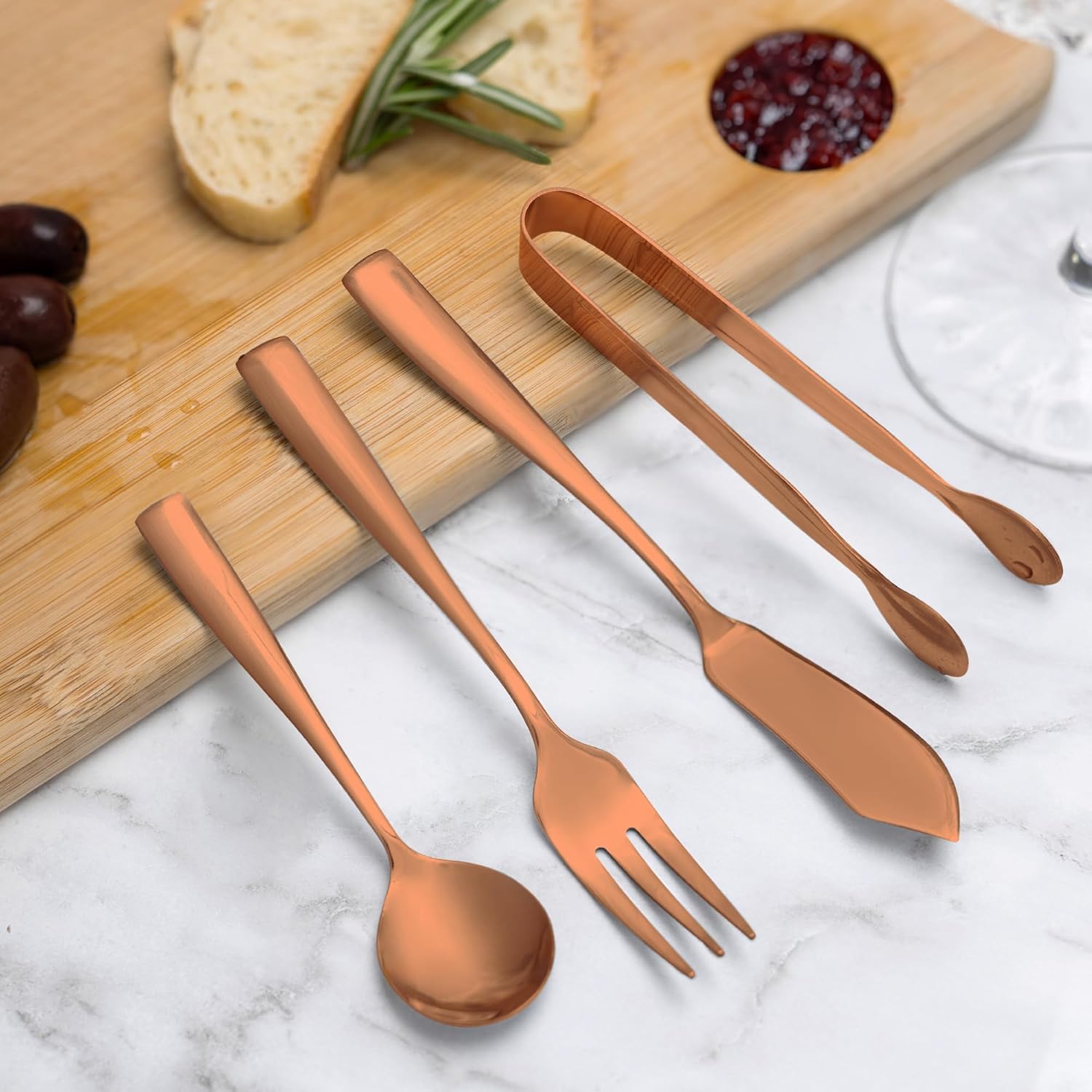Ironwood Copper Charcuterie Utensil Set of 8