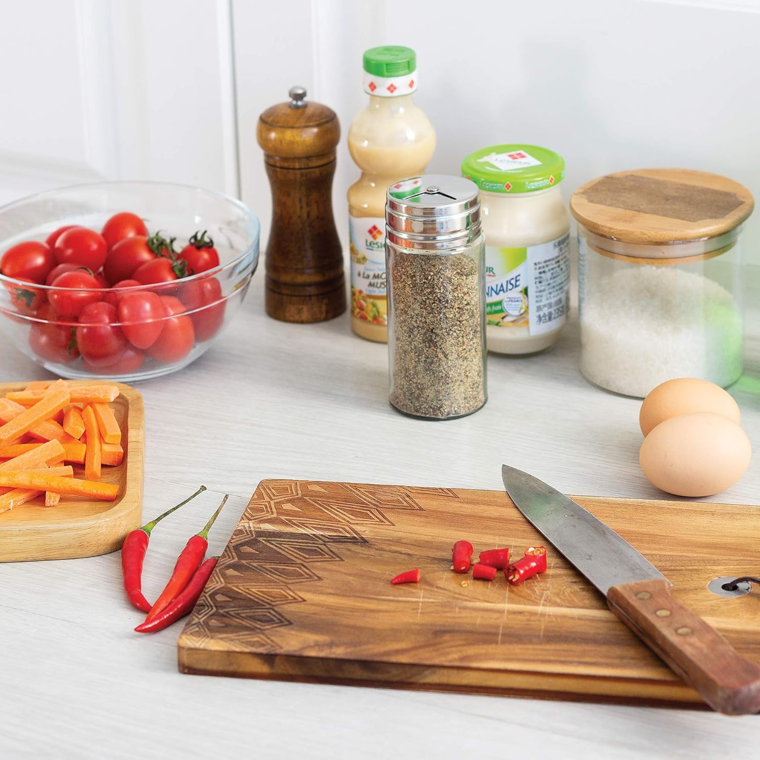 Fox Run Glass Spice Jar With Stainless Steel Lid