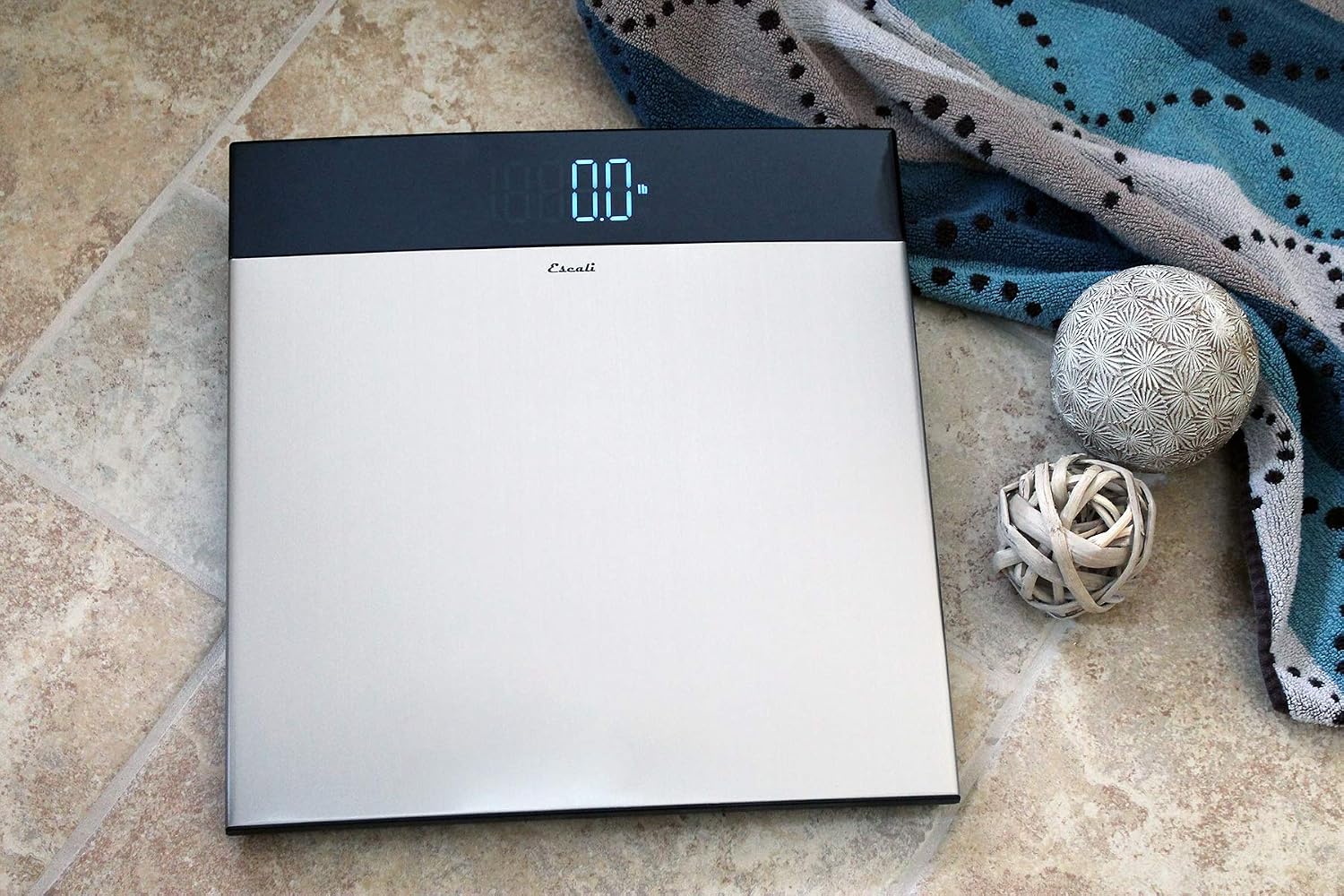 Escali Extra Large Stainless Steel Bathroom Scale