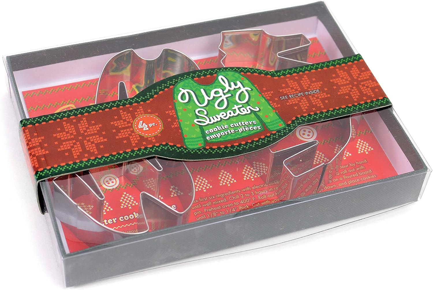 Fox Run Ugly Sweater Cookie Cutter Set
