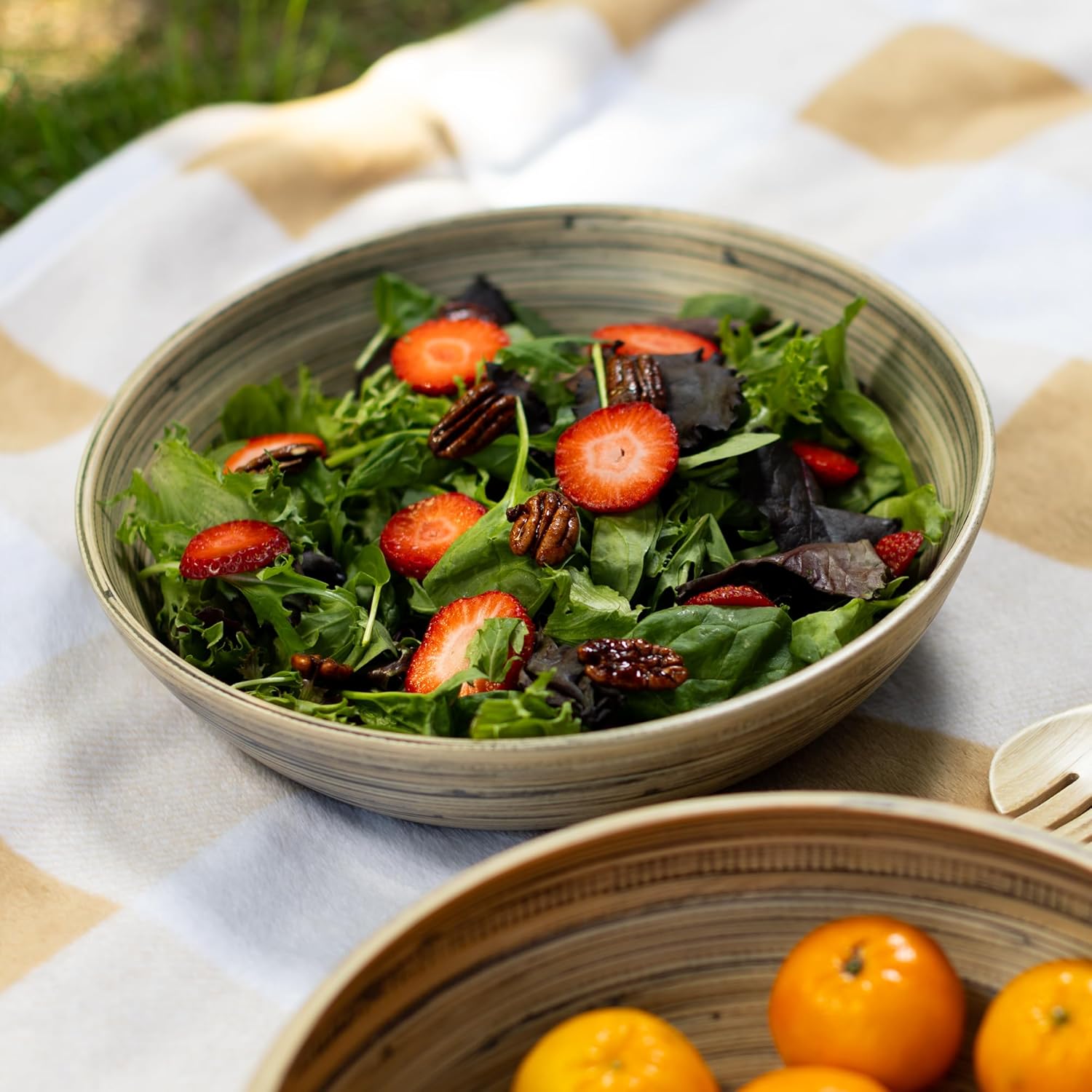 Joyce Chen Lexa Bamboo Salad Bowl – Black – 12 Inch