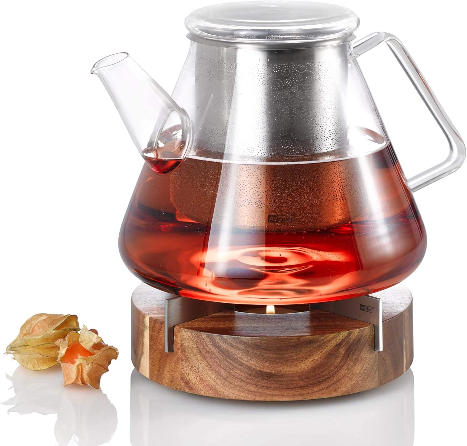 AdHoc Tuto Food & Teapot Warmer – Acacia Wood – 16 cm