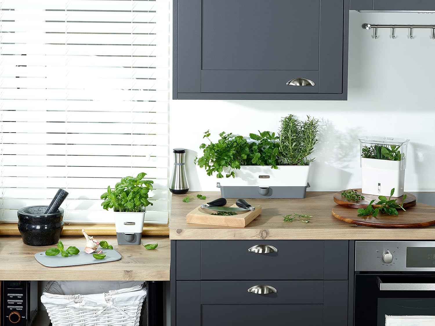 Cole & Mason Burwell Self-Watering Potted Herb Keeper – Triple