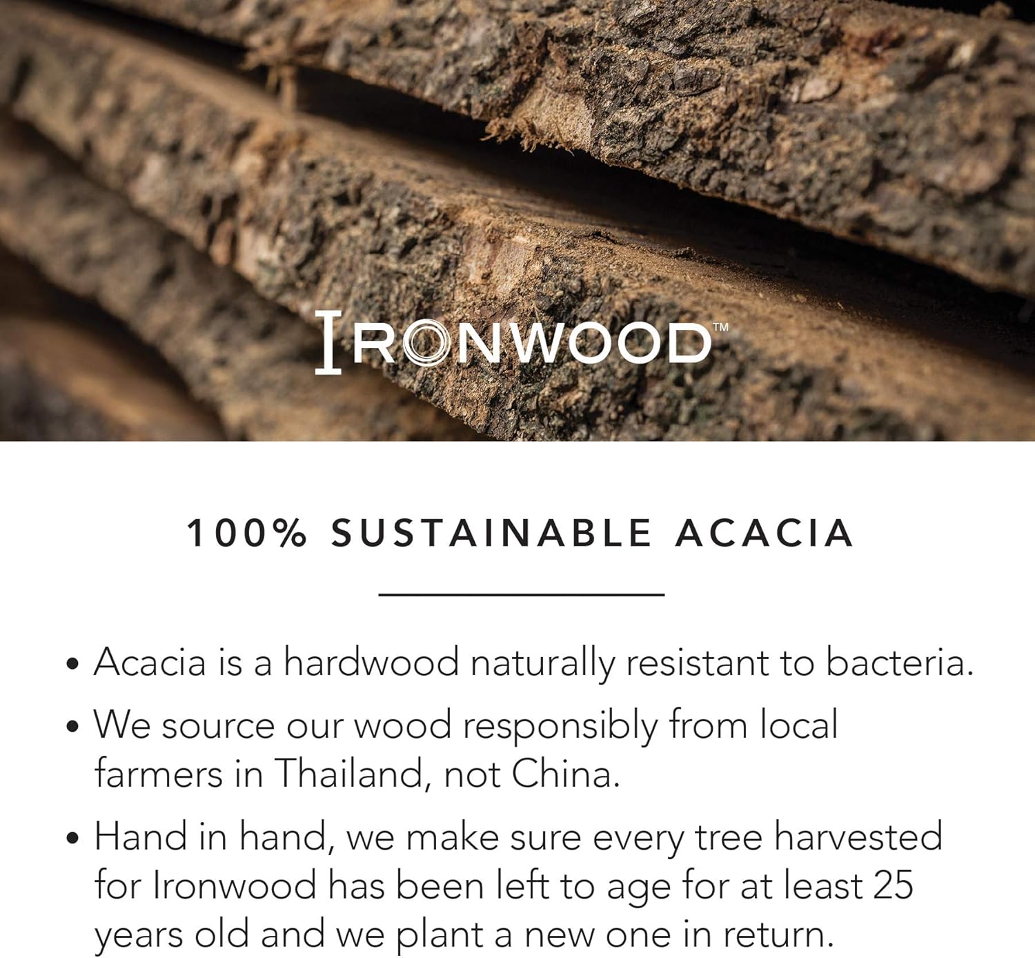 Ironwood Acacia Wood Long Grain Utility Chop Board