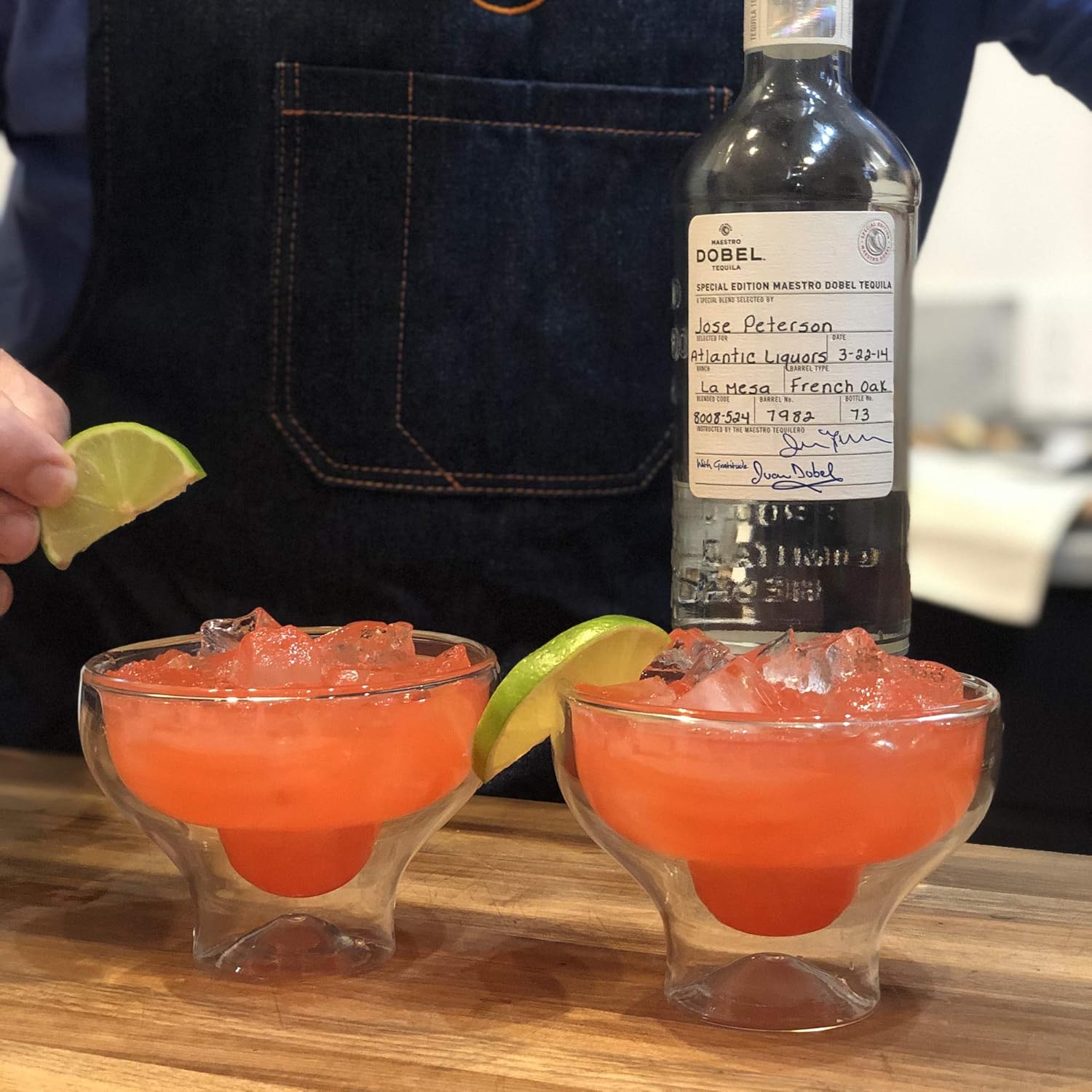 Outset Double Wall Margarita Glasses Set of 2 – Borosilicate Glass