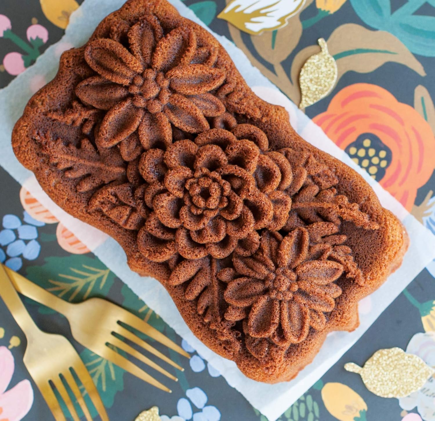 Nordic Ware Copper Wildflower Loaf Pan