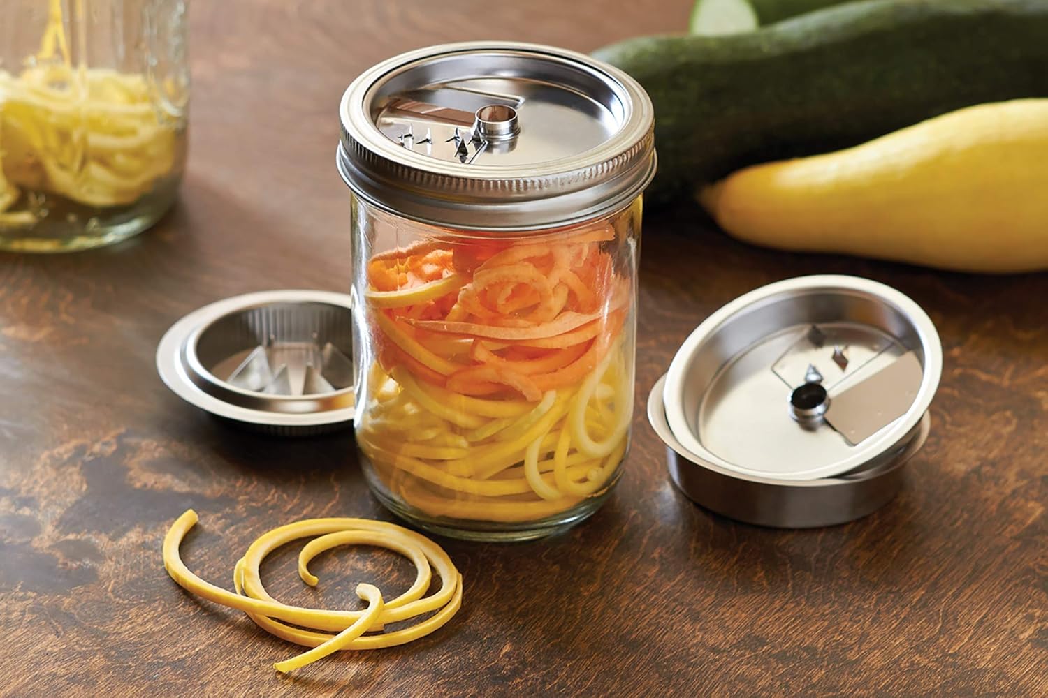 Jarware 3-in-1 Mason Jar Spiralizer