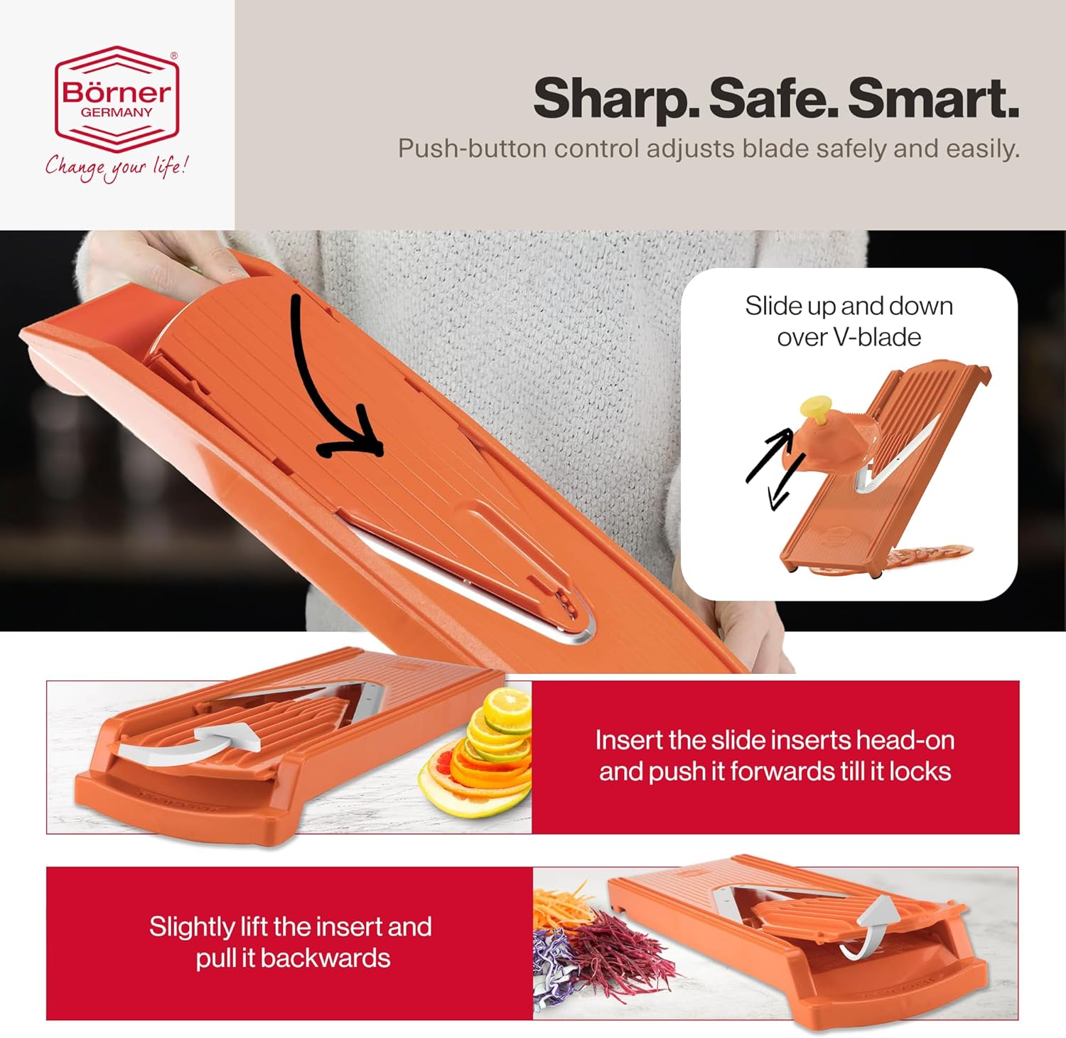 Börner V-Slicer® Plus Mandoline – Orange