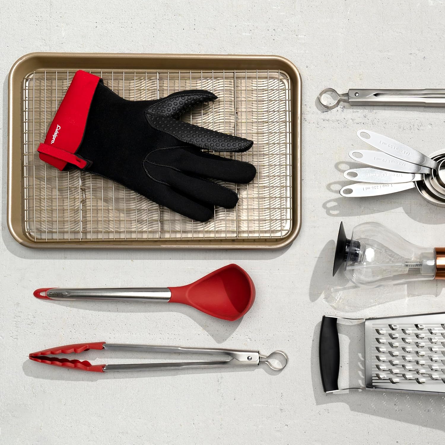 Cuisipro Locking Tongs – 12" / 30.5 cm – Silicone Red Cuisipro by Kitchen Niche