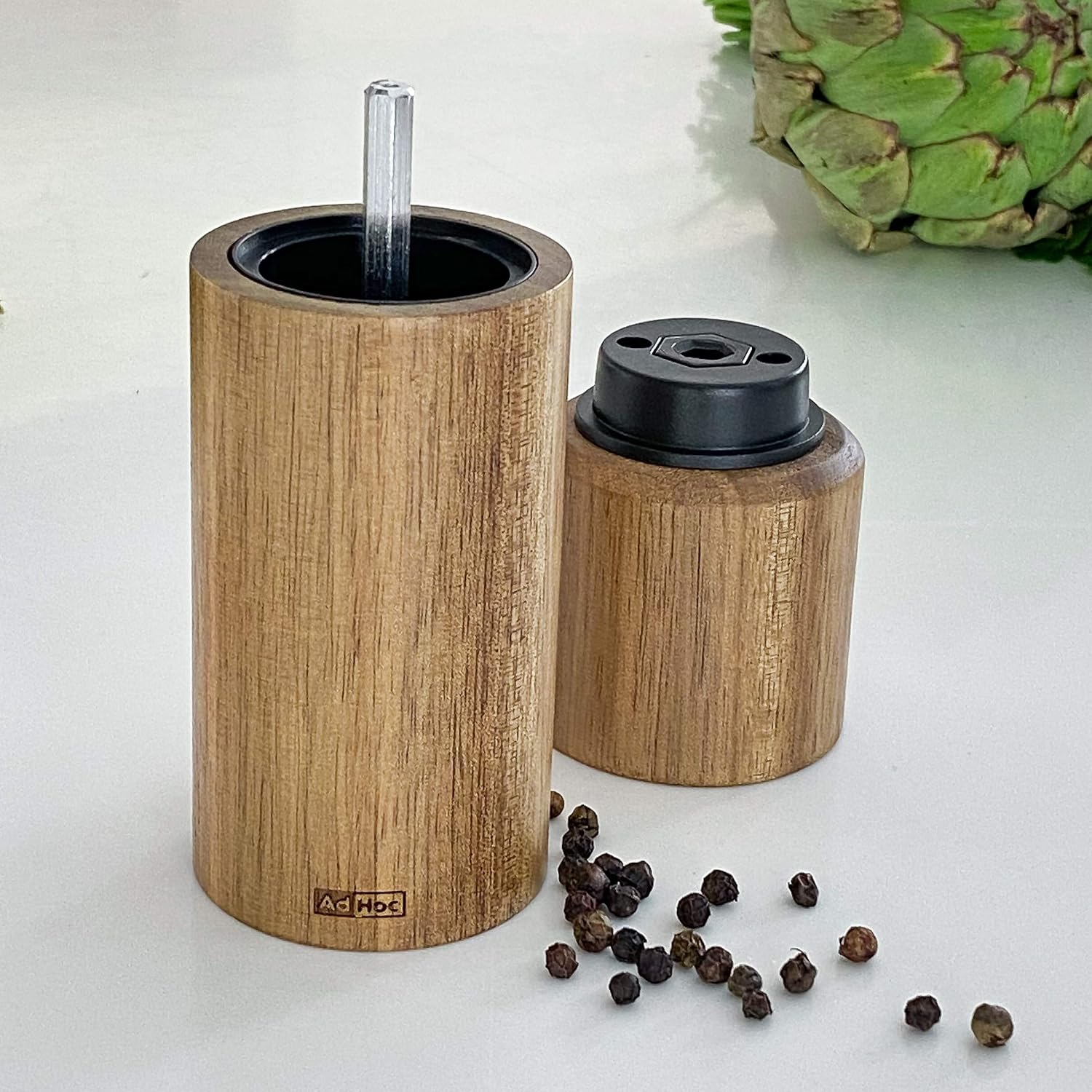 AdHoc Acacia Wood Salt and Pepper Mill – Small – 5.5" / 14 cm by Kitchen Niche