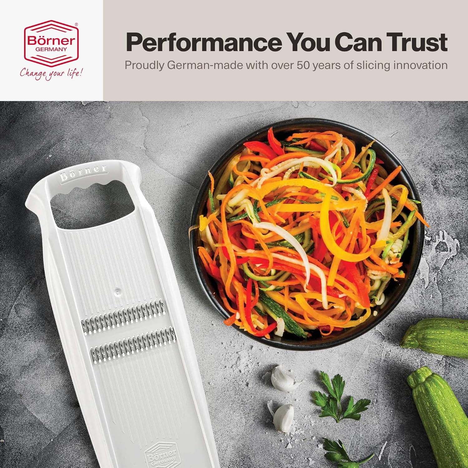 Börner PowerLine Thin Julienne Slicer – White