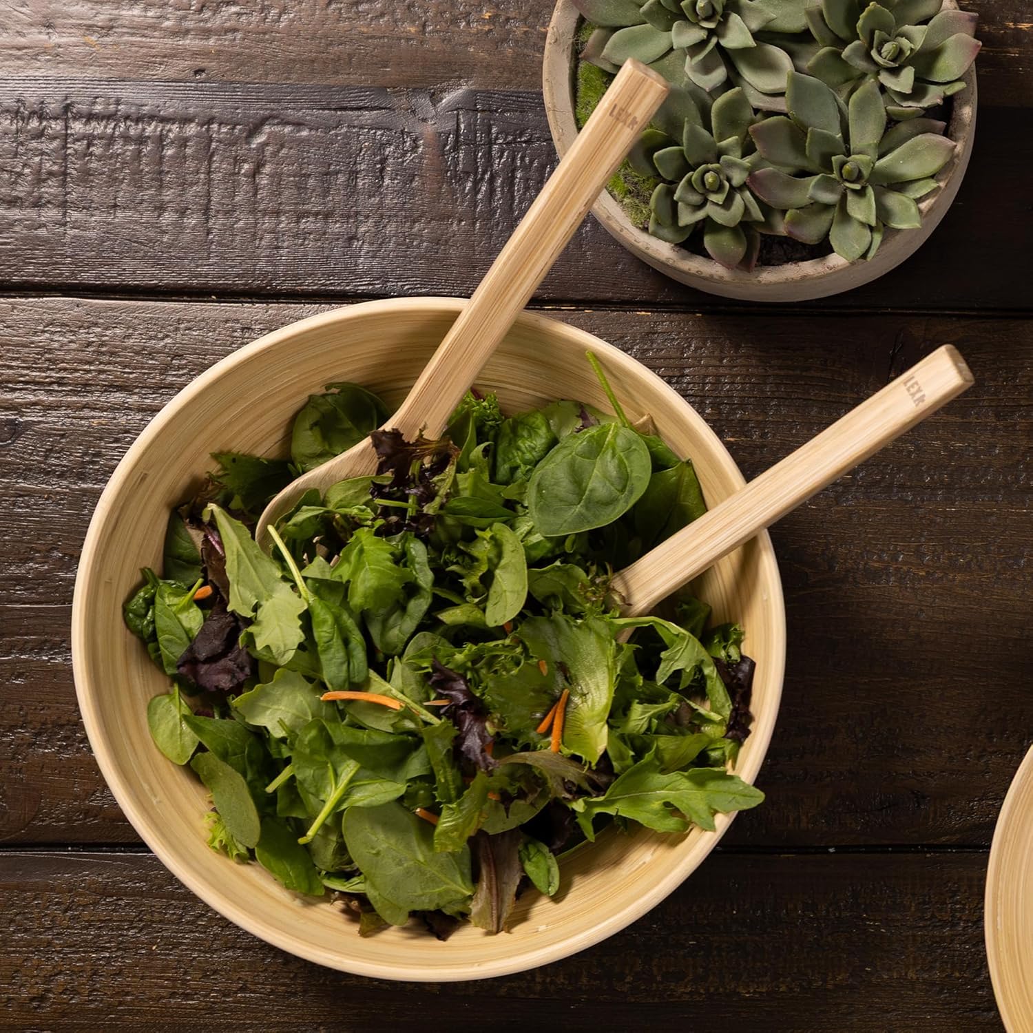 Joyce Chen Lexa Bamboo Salad Utensil Set – Natural – 12 Inch