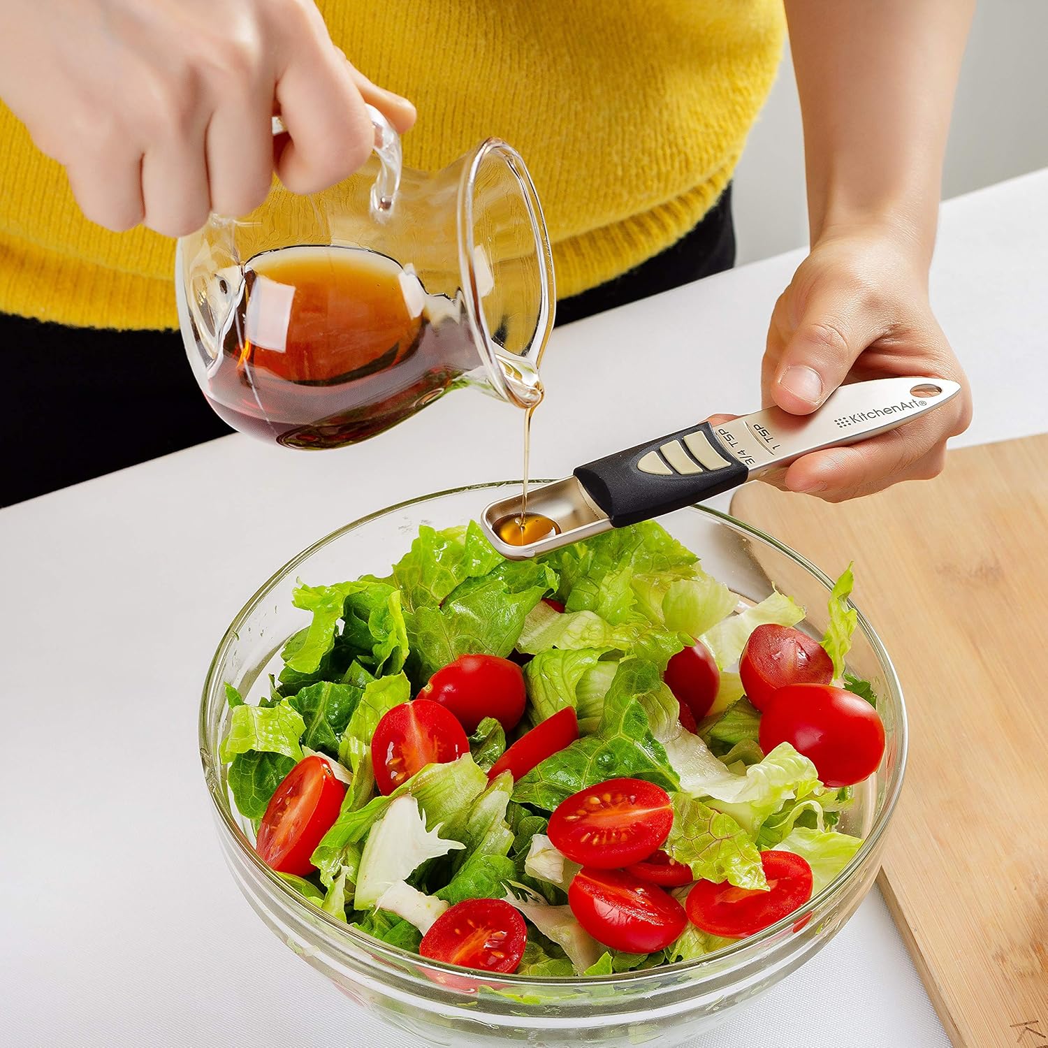 KitchenArt Pro Adjust-A-Teaspoon Measuring Spoon Satin Black