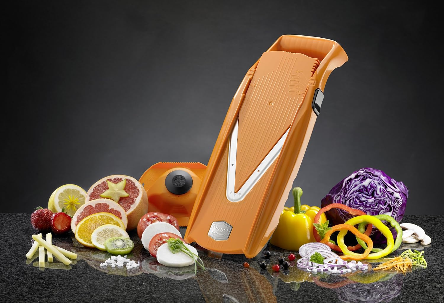 Swissmar Borner V-Power V-Slicer Mandoline Slicer – Orange by Kitchen Niche