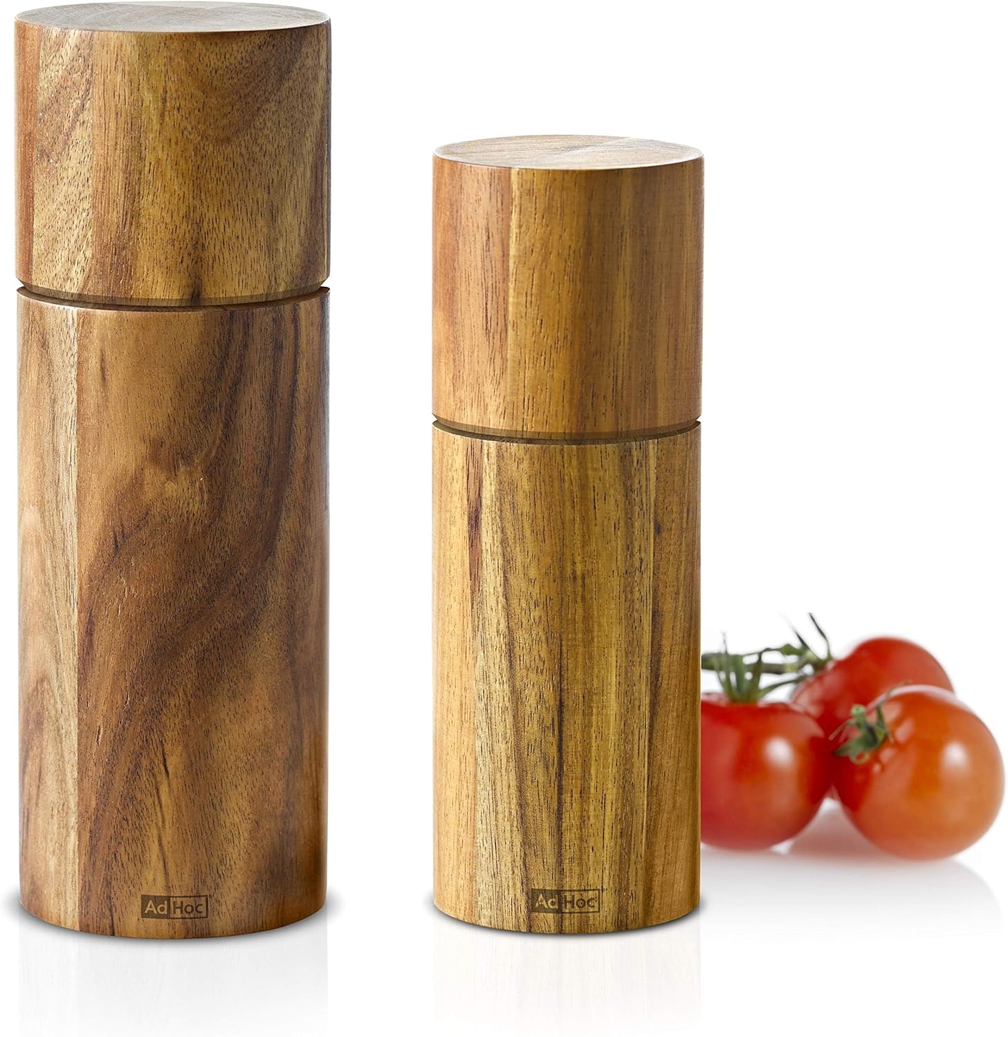 AdHoc Acacia Wood Salt and Pepper Mill – Large – 6.7" / 17 cm by Kitchen Niche