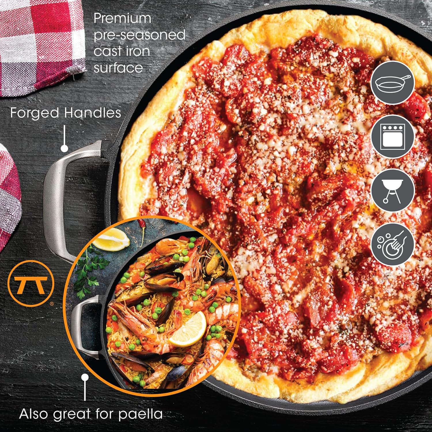 Outset Deep Dish Pizza / Paella Pan