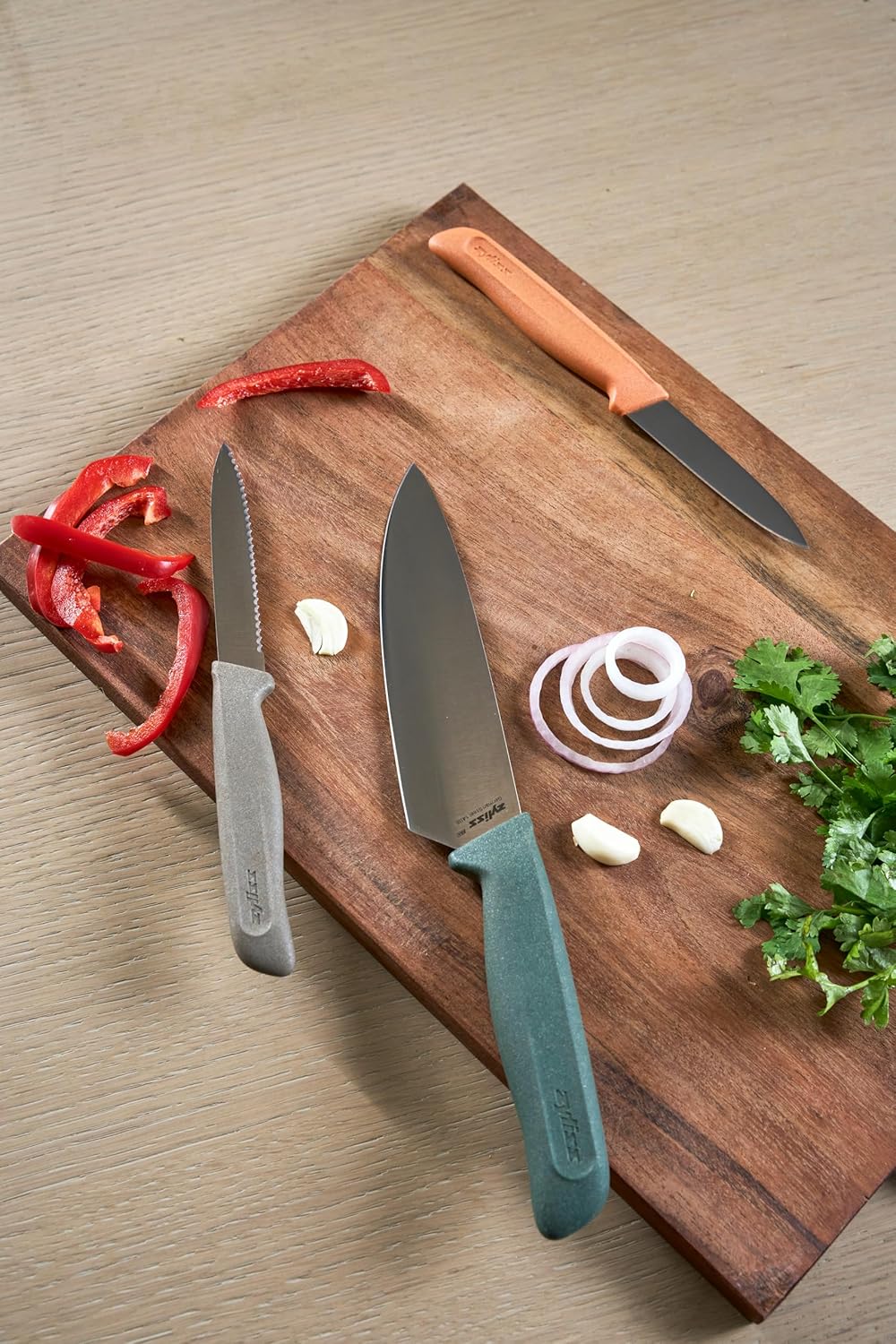 Zyliss 3 Pc Knife Set – Chef, Paring & Serrated Paring